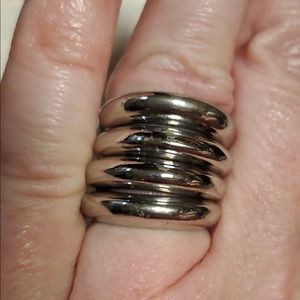 Vintage Silver Bubble Stackable Rings